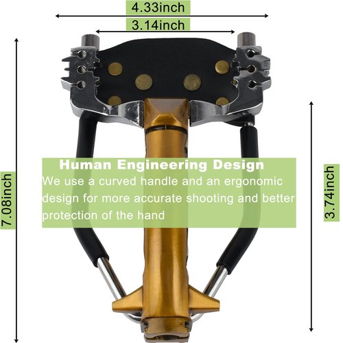 JTXCDFHMJ Slingshot,Wrist Support Rocket Fishing and Hunting,Dual Purpose Slingshot for Hunting Hand (Gold Right)