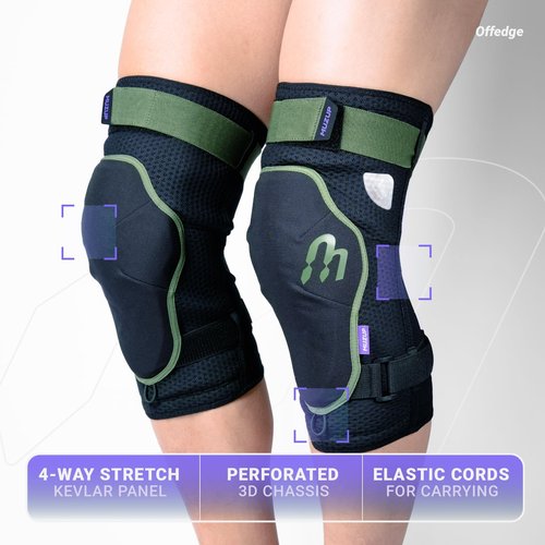 MUZUP MTB Knee Pads, Sufficient Protection Kneepad No-Slipping Mountain Bike Knee Pads for Men and Women Removable Padding Non-Bulky Knee Brace for MTB Snowboard Mountain Bike Gardening Work (Medium)