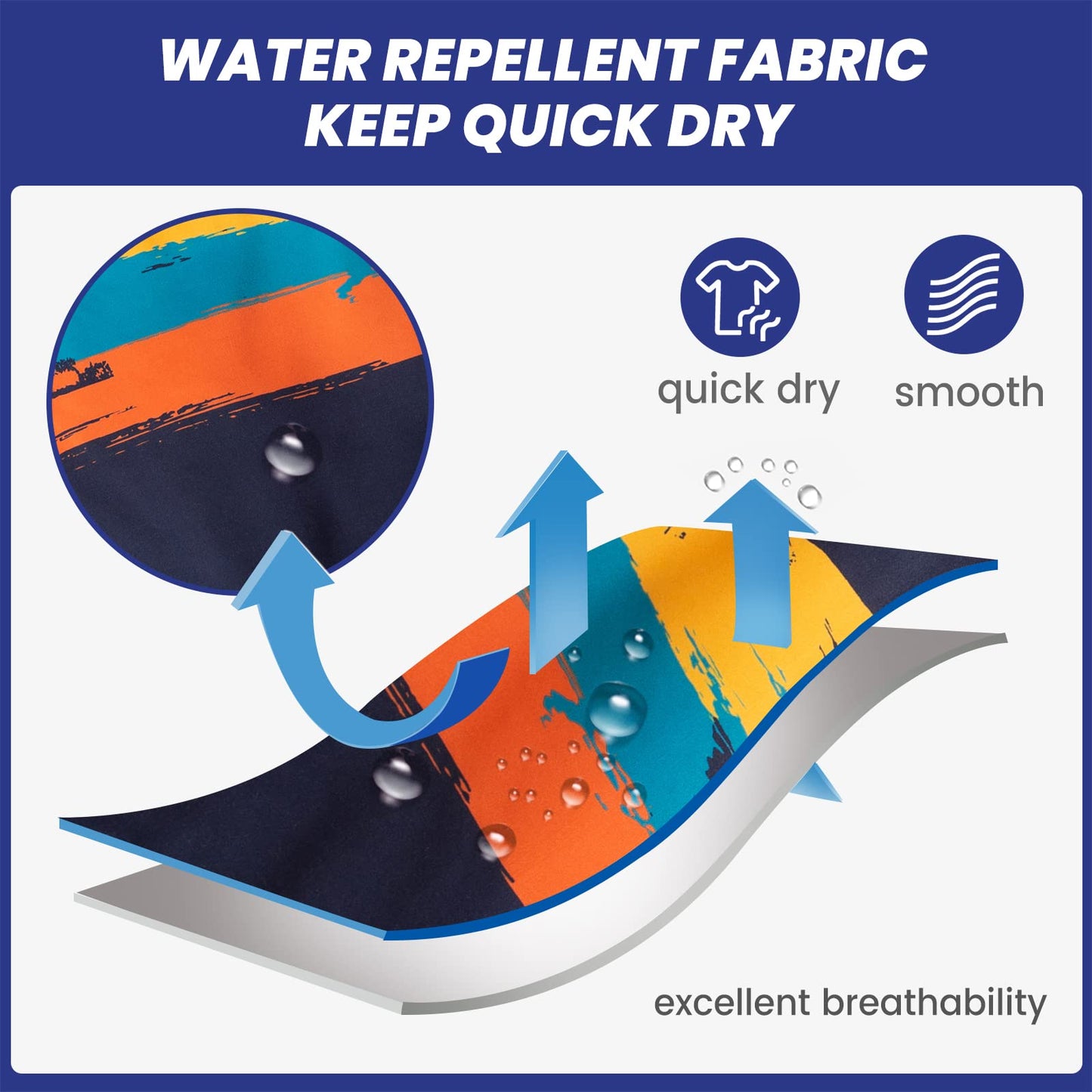 maamgic Mens Swim Trunks Quick Dry Swim Shorts with Mesh Lining Funny Swimwear Bathing Suits 7inch Flamingo N Tree Blue X-Small