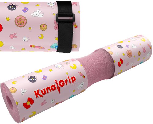 KunaiGrip Anime Barbell Pad - Non-Slip Foam Squat Pad with Safety Straps for Squats, Lunges & Hip Thrusts – Neck & Shoulder Support for Standard & Olympic Bars