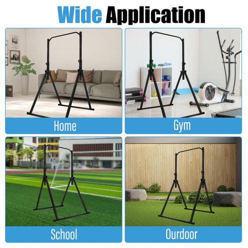 Foldable Pull Up Bar, Power Tower Workout Dip Station Height Adjustable Pull Up Bar for Home, Multifunction Fitness Tower Station Gym Training Equipment