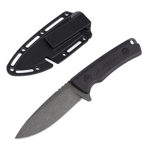 FLISSA Fixed Blade Hunting Knife, 8.5" Full Tang D2 Blade, G10 Handle, Camping Survival Knife with Nylon Sheath, for Outdoor Hiking Fishing