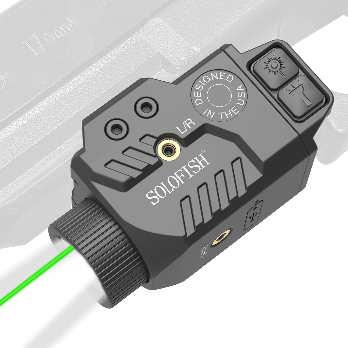 Solofish 800 Lumens Pistol Light Laser Combo with Adjustable Rail