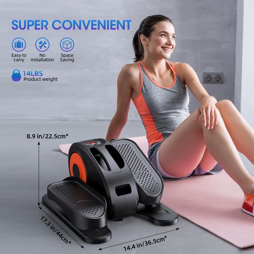 GUGTTR Under Desk Elliptical Machine, Electric Ellipse Leg Exerciser as Seen on Tv for Seniors with 12 Adjustable, Quiet & Compact Leg Exerciser While Sitting for Seniors with Remote Control