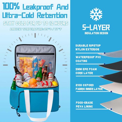 Waterproof Paddle Board Cooler, Cooler Deck Bag with Top Mesh Pocket,Premium Paddle Board Accessories, Paddleboard Sup Cooler Bag for Beach Outings, Camping Trips, Kayaking, Travel & Outdoor Parties