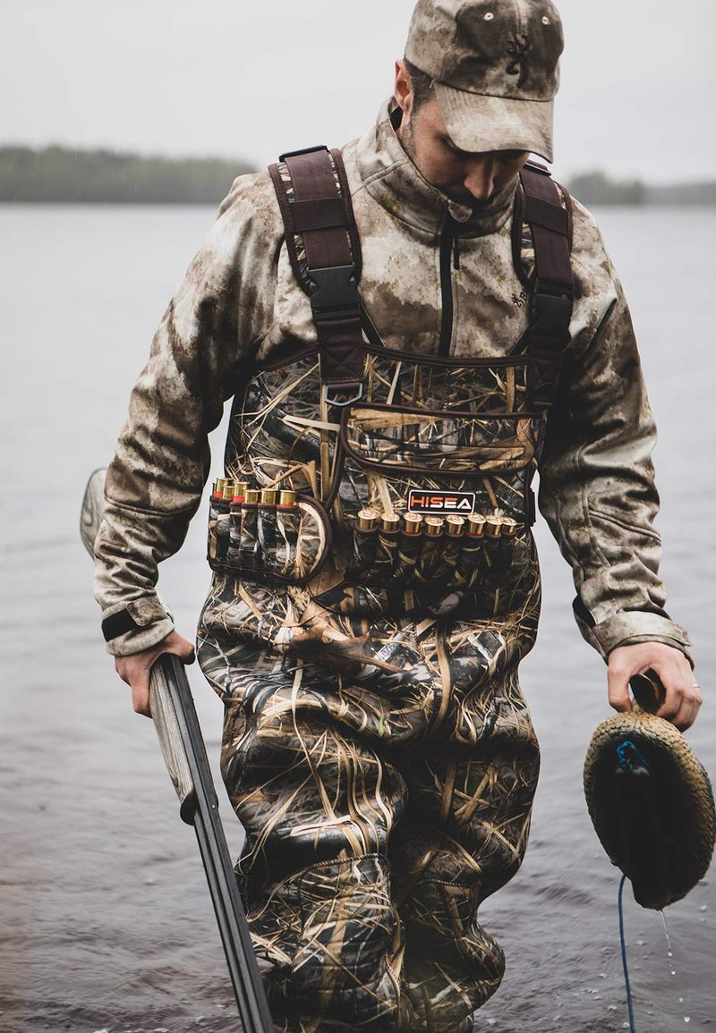 HISEA Hunting Waders for Men with 600G Insulated Boots, 4.5mm Neoprene Waterproof, Bootfoot Chest Wader Fishing Duck Hunting