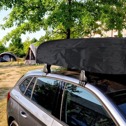 Beatifufu Car Roof Top Rack Rain Cover Cargo Protector Portable Fits 230x145cm