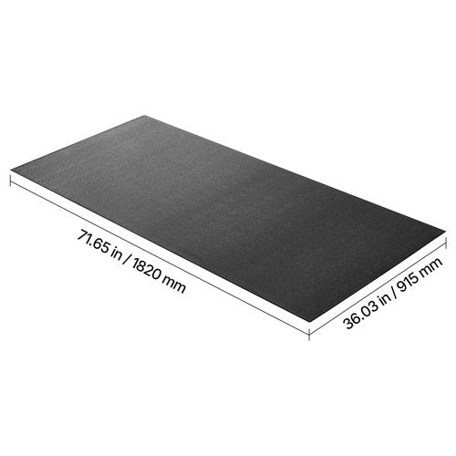 Happybuy Treadmill Mat - 1/4" Thick, 36" x 72". Ideal for Carpeted Floors. Protects Against Exercise Equipment Like Treadmills, Ellipticals, and Rowing Machines. Made of High - Density PVC