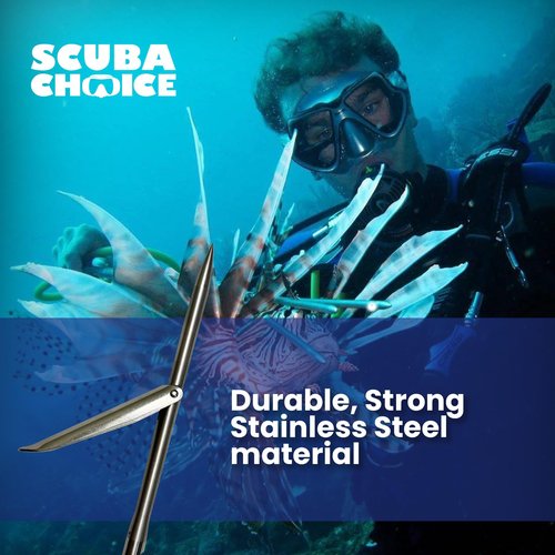 Scuba Choice Spearfishing 12" Stainless Steel Pole Spear Tip Single Barb Head – Durable Replacement for Palantic Fiberglass & Carbon Fiber Pole Spears
