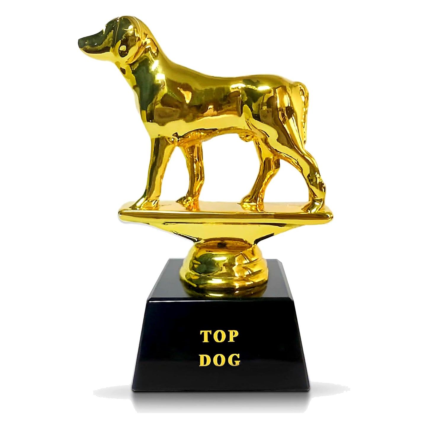 Vaulted Skulls & Co Top Dog Trophy Mini | Dog Trophy Award | Gold Dog Competition Award | Sports Team Trophies | Funny Office Trophy | G.O.A.T Dog Trophy | Gold/Black | Small Trophy | 3”