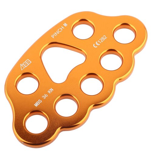 RiToEasysports Rock Climbing Rigging Plate, 8 Holes 45KN Outdoor Paws Rigging Plate Anchor Multipliers Connector Gear
