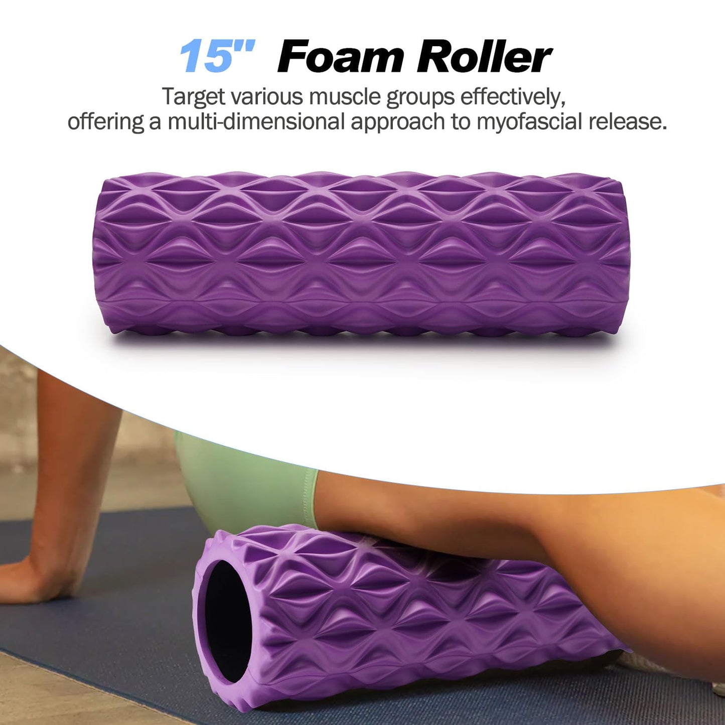 5 in 1 Foam Roller Set High Density Patented Foam Roller for Exercise