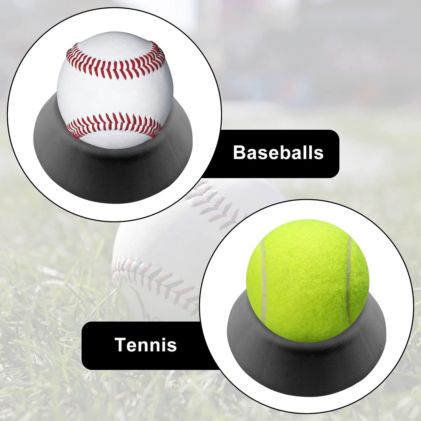 Zorfeter Ball Stand Holder, Sports Ball Storage Black Plastic Display Holder for Basketball Football Soccer Rugby Volleyball