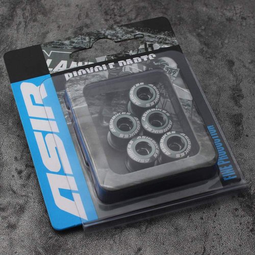Bicycle Chainring Bolts Aluminum Alloy Crankset Double Chainwheel Bolts & Nuts Disc Screws for RoadBike,Mountain Bike,BMX-5Pcs (Gray)