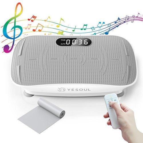 Yesoul Vibration Plate Exercise Machine for Lymphatic Drainage Weight Loss, Power Plate Vibration Platform with Bluetooth Remote, Full Whole Body Workout Equipment for Women Men, 300-400 lbs Capacity