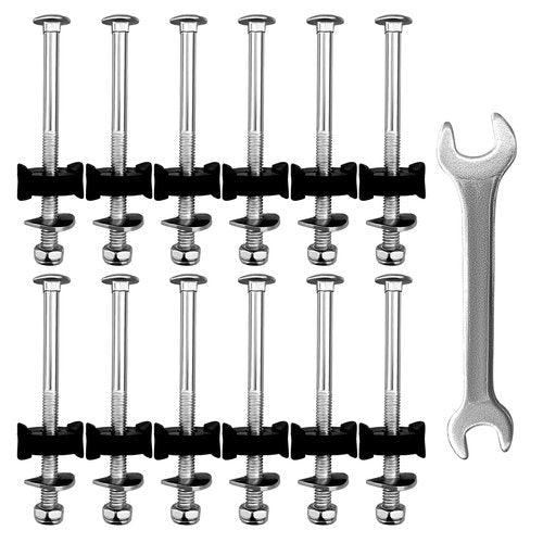 MSSVIGING 12 Pcs Trampoline Screws and Bolts, M6 X 80mm Trampoline Screws Replacement for Legs-Simple Repair Your Trampolines