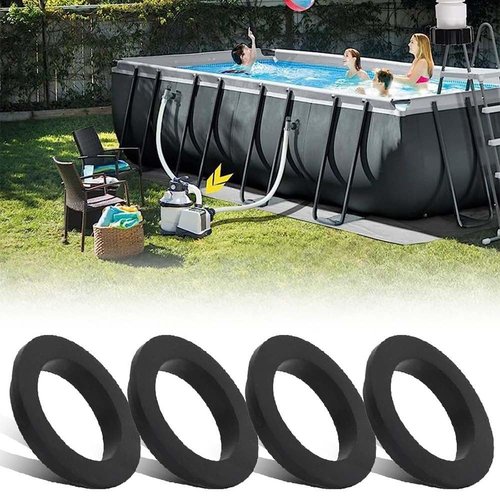 Pool Sand Filter Pump Seal, L-Shape O-Ring Gasket Fits for Intex Sand Filter Pumps Motor Repair Set & Hose Seals Replacement Part (4 Pcs 11228 + 4 Pcs 11412)