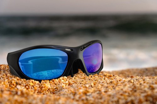 Global Vision Hydro Jet Ski Sunglasses with Polarized Anti-Fog Lenses–Perfect for Water Sports and Outdoor Use (Silver-Blue)