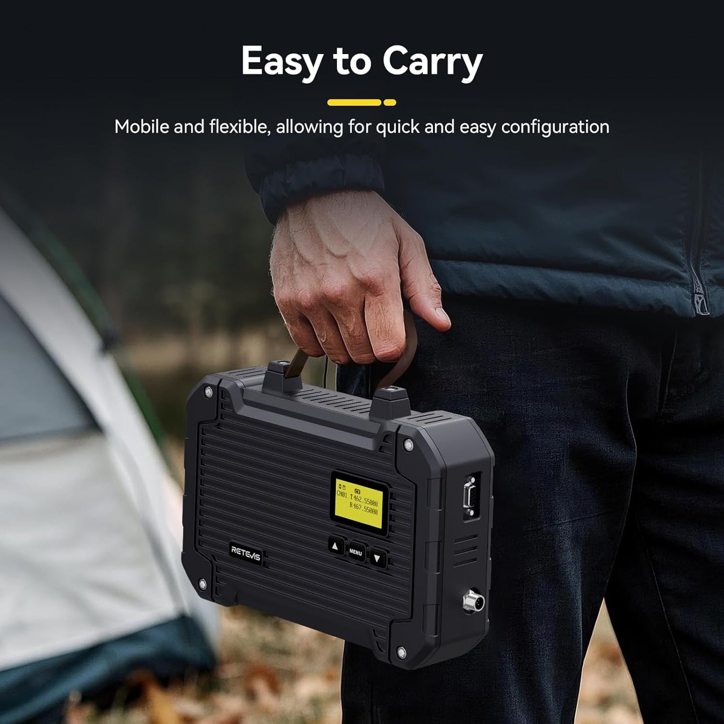 (3rd Gen RT97) Retevis RT97L Up to 25W GMRS High-Power Repeater, IP66 Waterproof, Long Range Base Station Compatible with Raspberry Pi for Farms, Remote Areas & Home Use (1 Pack)