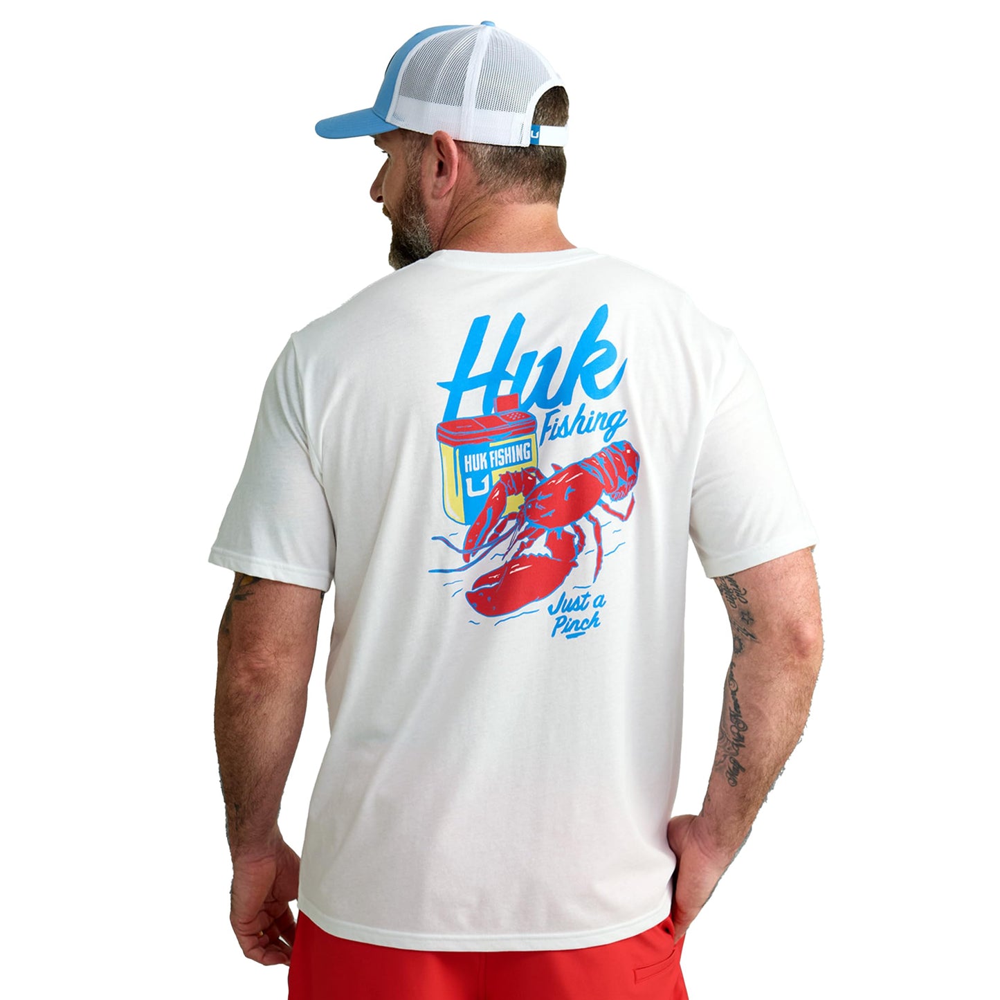 HUK Mens Fishing Graphic Tee, Performance Short Sleeve, Quick-Dry, White, 3X-Large