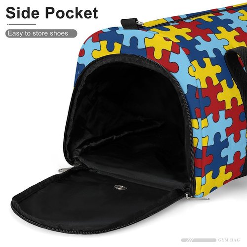 AUTISM AWARANESS Lightweight And Large Capacity Fitness Bag