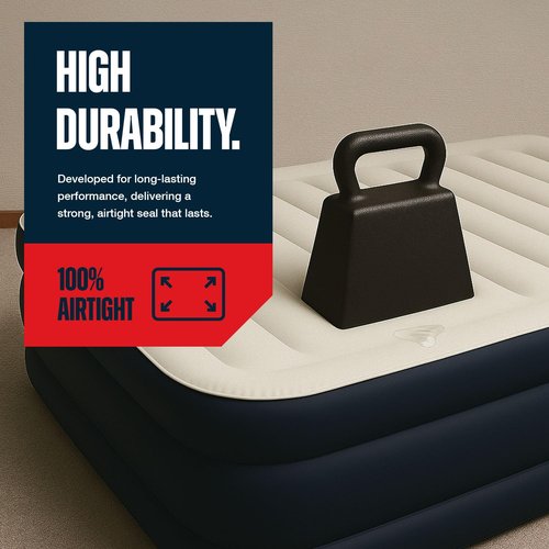 East Bay Air Mattress Patch Kit | PVC Glue for Air Bed | Air Mattress Repair Patch Kit | Ultimate Strength PVC Patch/Vinyl Patch Kit | Easy Application, Quick Repair & High Durability