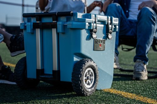 RollR 45 Quart Wheeled Hard Cooler with Tow Handle ??Rugged Insulated Cooler Box for Camping, Beach, Tailgating, and Outdoor Adventures (South Pacific)