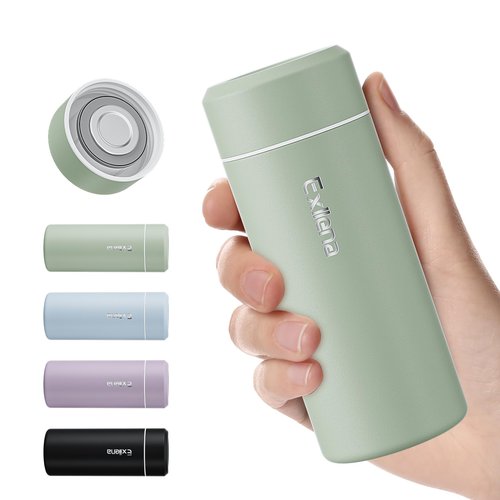 【Upgraded】Exllena Small Insulated Water Bottle 8 oz/250ml– Mini Insulated Water Bottle for Hot & Cold Drinks, Perfect Small Water Bottle for Travel, Purse...(Sauge Green)