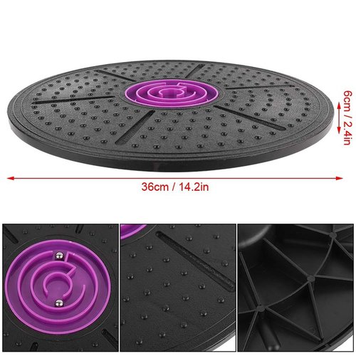 puzoxi Balance Board Maze, Balance Board with Marble Maze, 10°-30° Tilt Non-Slip Round Fitness Wobble Boards for Core Strength & Posture Training for Gym, Yoga & Home Office Use(Purple)