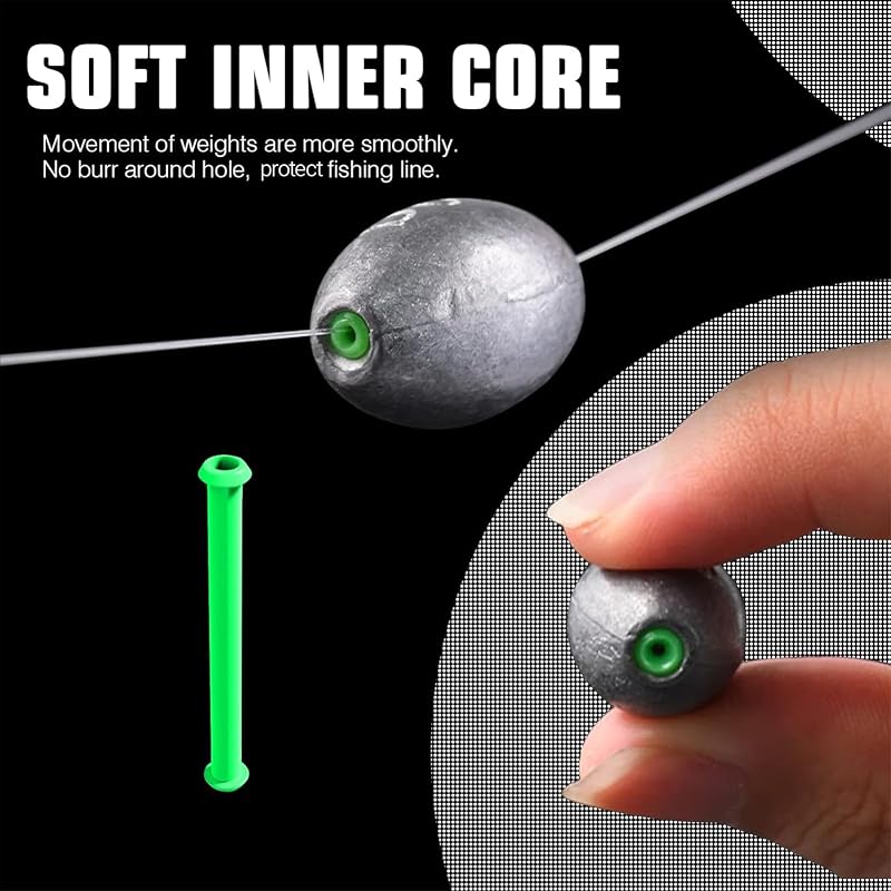 Egg Shaped Fishing Sinkers Kit 5 Pcs 3.5oz Each - Lead Drop Sinker Set for Saltwater & Freshwater