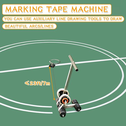 ERYRON Court Line Tape Machine Floor Marking Machine Basketball Court Line Machine Court Tape Applicator for Tiles, Concrete, Asphalt or Driveway You Can Draw The Lines and Circles You Want
