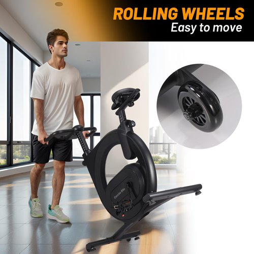 Exercise Bike,Flarhetoric Flywheel Weight 22lbs,Stationary Bike With Exclusive App, Indoor Bike Trainer With Maximum Weight Capacity 300 Lbs, Tablet Mount And Record Sports Data