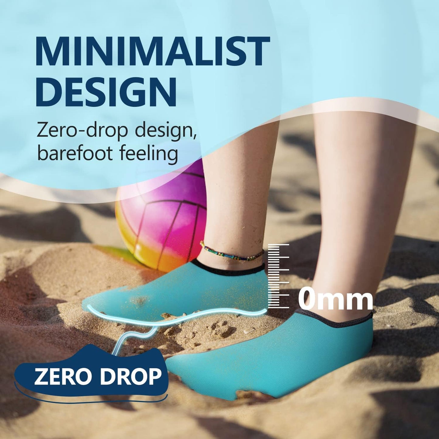 JACKSHIBO Water Shoes for Women Men Swim Shoes Water Socks for Cruise Essentials Swimming Aqua Beach Pool Yoga Surf
