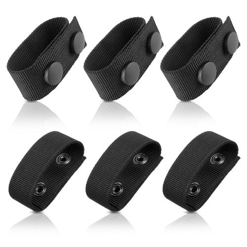 Heclia Duty Belt Keeper with Double Snaps 6 PCS Nylon Tactical Belts Keepers for Police & Military Heavy Duty Belt Loops Fits 2"-2.25" Strips Secure Retention for Law Enforcement Rear