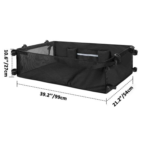 PGmoon Golf Cart Cargo Mesh Organizer Compatible with Yamaha, Club Car, EZGO, Golf Cart Storage Net with Adjustable Buckle Strap