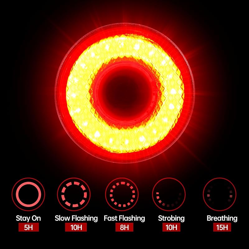 Bike Lights Set 2400 Lumens USB-C Rechargeable Front & Tail Light IPX6 Aluminum