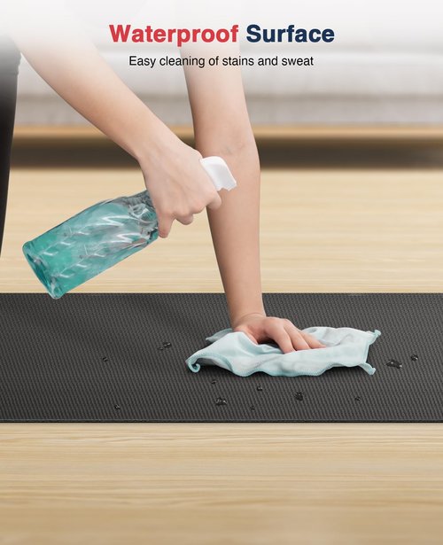 Redliro Treadmill Mat for Hardwood Floors, Exercise Equipment Mat, Non-Slip Ultra Durable Workout Mats High Density Jump Rope Exercise Bike Fitness Mat, Perfect for Exercise & Carpet Protection