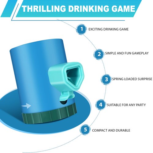 Beer Roulette Drinking Game - Thrilling Twist & Pass Party Fun，Randomized Beer Shotgun, Fun Bachelor Party Gift for Tailgate BBQ Pregame or Funny White Elephant