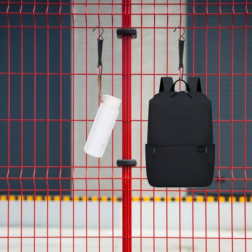 Fence Hooks for Baseball Bag 2 Pcs Metal Fence Hooks with Safety Buckles Multifunctional Hanging Buckles for Baseball Tennis Football Softball Bags Water Cup