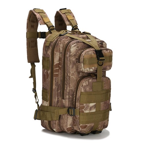 ETAINGYEUN Camouflage Outdoor Hiking Bag Camo Camping Hunting Backpack Double Zipper Sports Pack Training Equipment