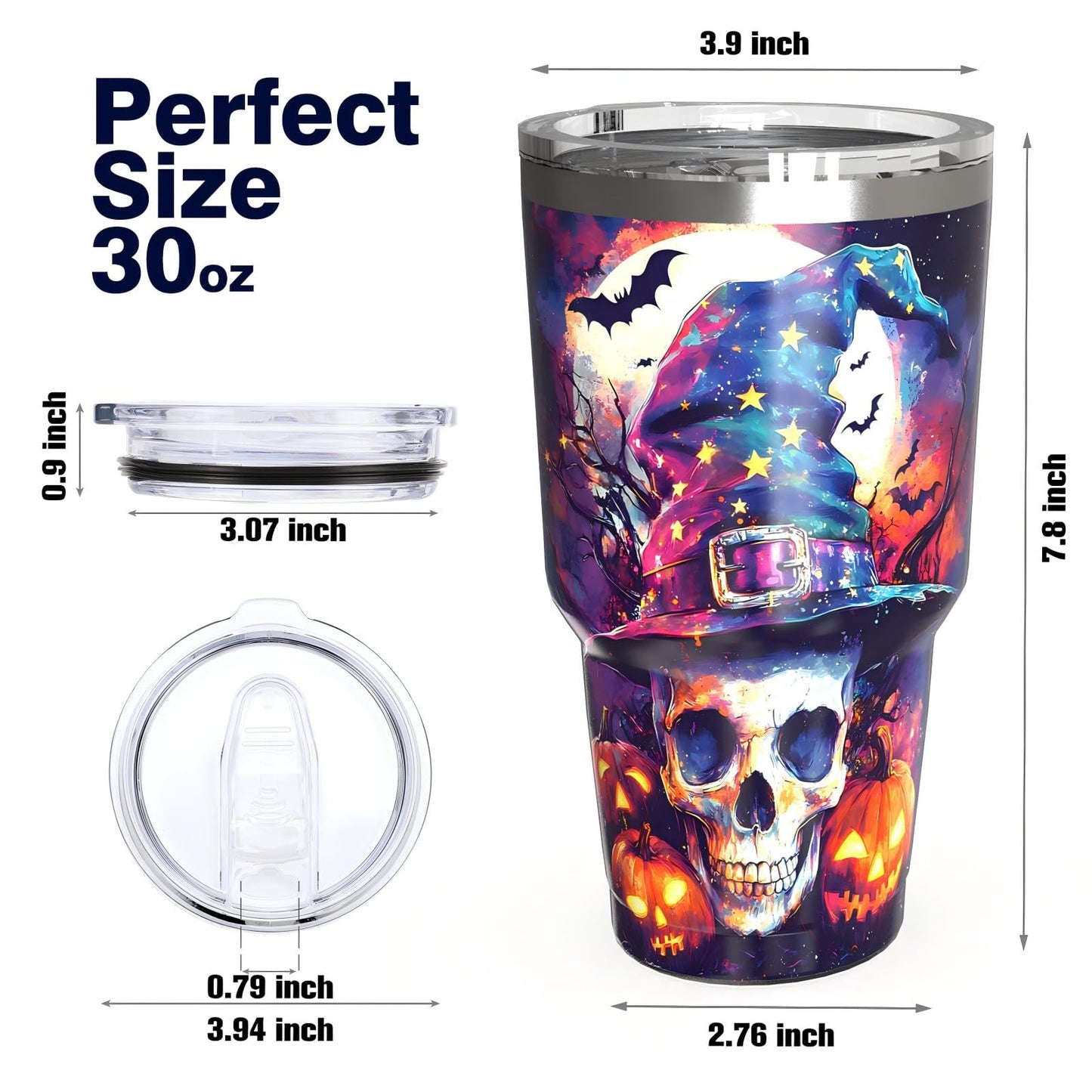 Pandaria 30 oz Holiday Pattern Leak Proof Tumbler with Straw | Stainless Steel Vacuum Insulated Tumbler | Double Wall Coated Water Cup | Cupholder Friendly Travel Coffee Mug | Ideal Gifts for MenWomen