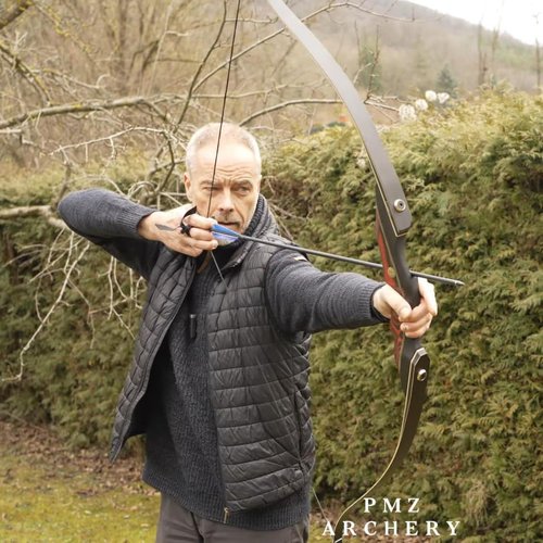 PMZ Recurve Bow and Arrow Set, Newset Professional Aldults Archery Hunting Bow Kit, 60'' Wooden Takedown Bow, for Youth Beginners to Advanced Outdoor Practice & Hunting, Right Hand, 30 lbs