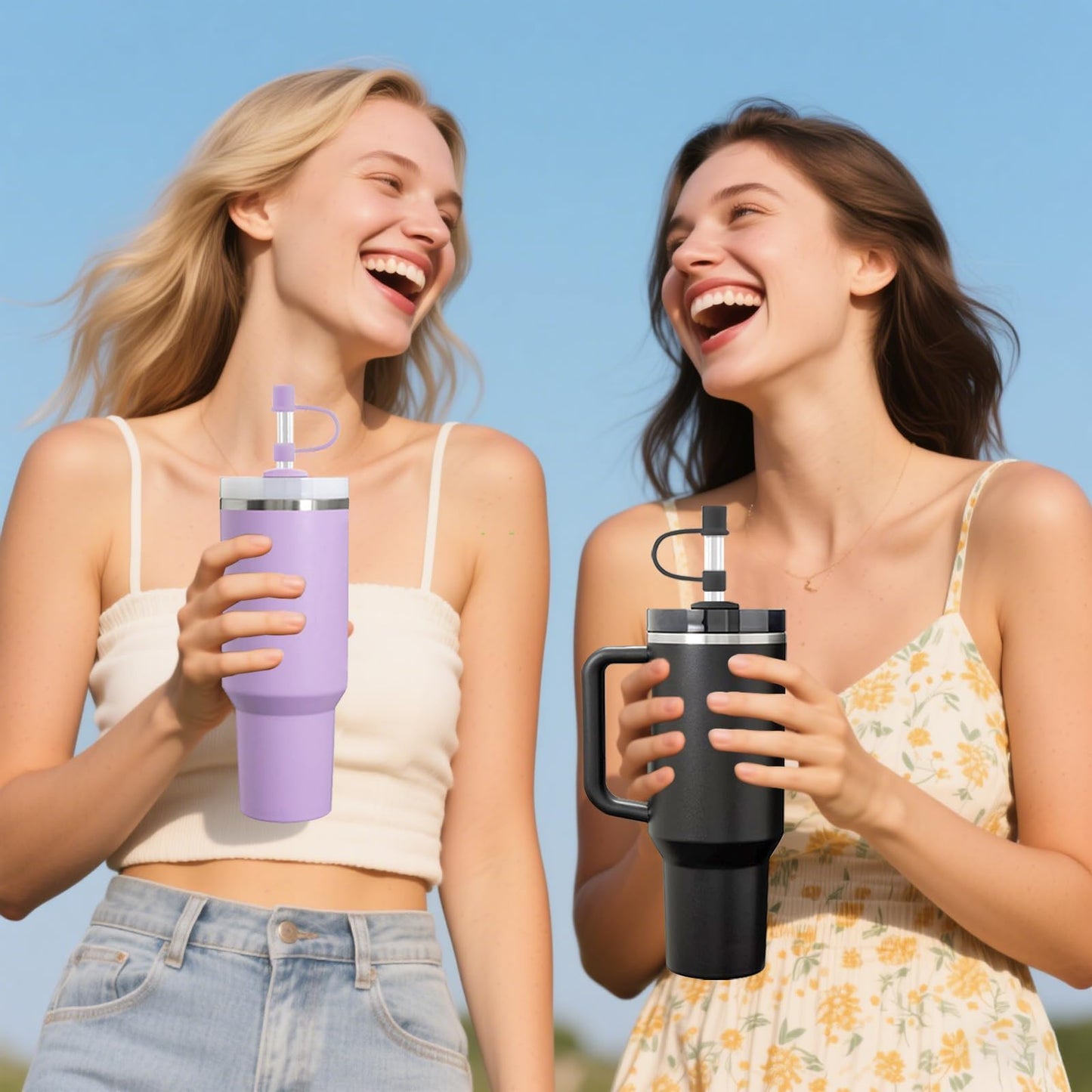 Foweroty 6|12 Pack 0.4in/10mm Straw Toppers, for Stanley Straw Covers Cap for Tumblers for Stanley 14|20|30|40|64 Oz Cup, Silicone Dust-Proof Caps（ Cup is Not Included）, 6 Pack