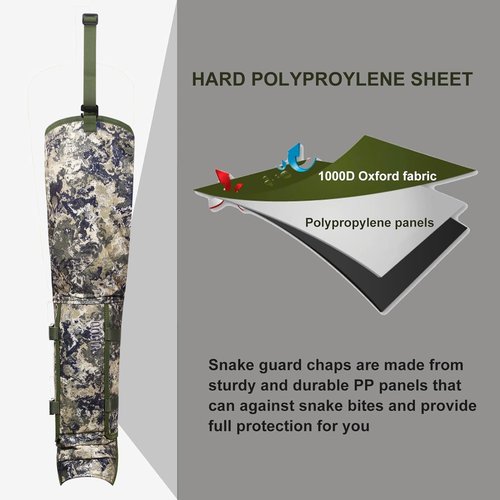 skiguard Snake Gaiter Chaps for Hunting: Snake Bite Protection for Ankle to Thigh Snake Chap, Waterproof Snake Gaiters for Men & Women, Hunting Full Protection for Leg from Snake & Briar Thorns