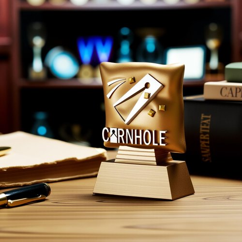 Liliaafar Cornhole Trophy 4 Inch Mini Cornhole Tournament Award Funny Winner Prize Small Gold Trophies Awards for School Sports Match Teams Competition Gifts