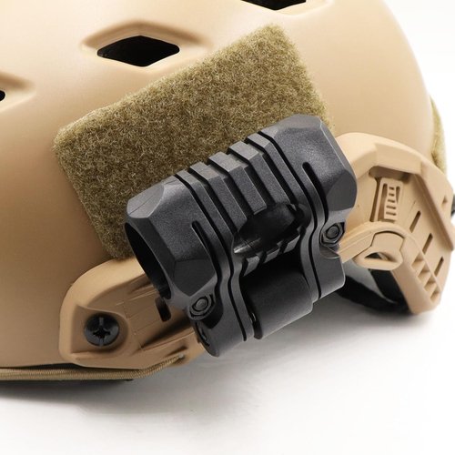 Jmtac Tactical Helmet Flashlight Mount Fast ARC Rail Adapter 20mm (Black)