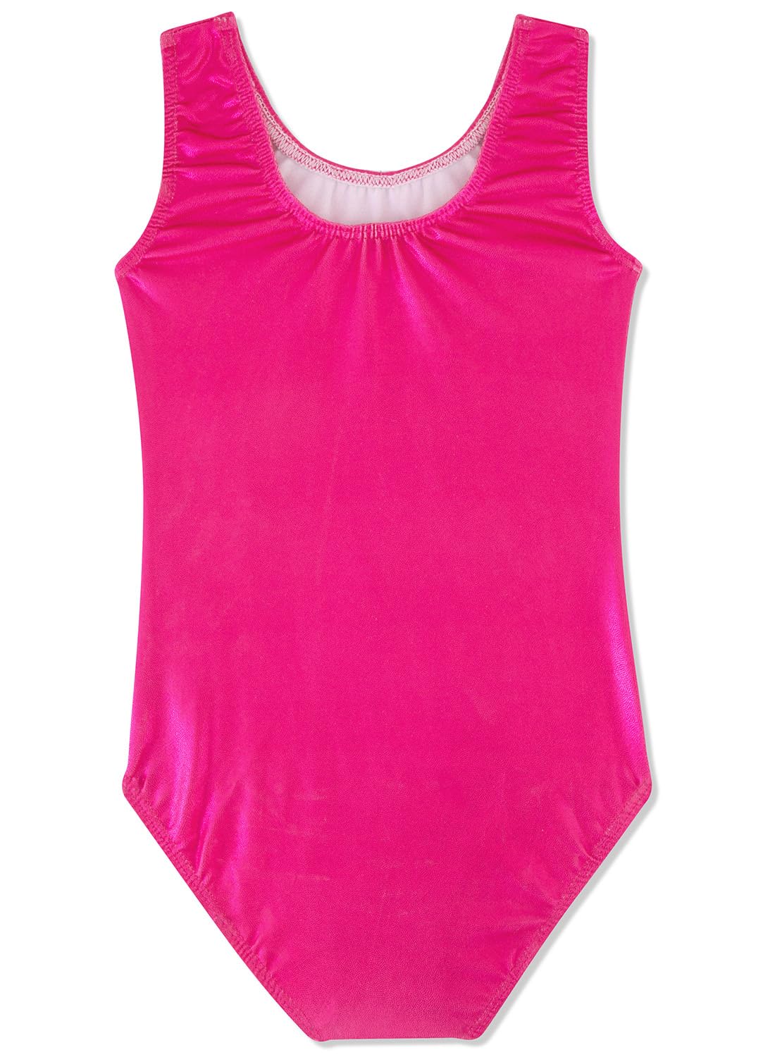 DAXIANG Gymnastics Leotard Girls Shiny Dance Practice Outfits One Piece Tumbling Clothes for Girls' Classic Leotard Hot Pink 3-4T