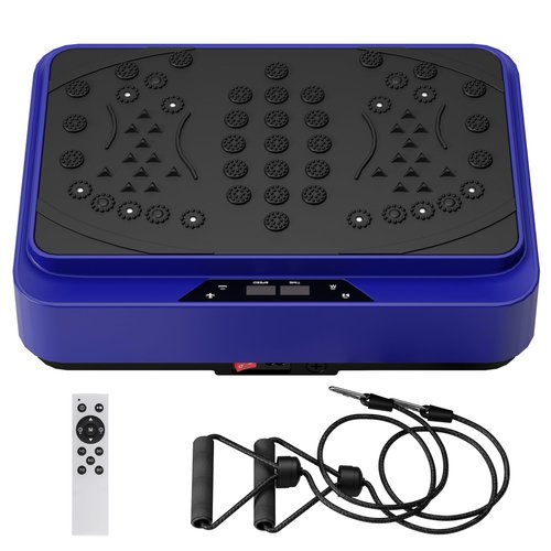SogesGame Vibration Plate Exercise Machine, Vibrating Lymphatic Drainage Shaking Full Body, Vibrate Stand with 99 Speed Levels for Weight Loss and Fat Burner for Women & Men (Blue)