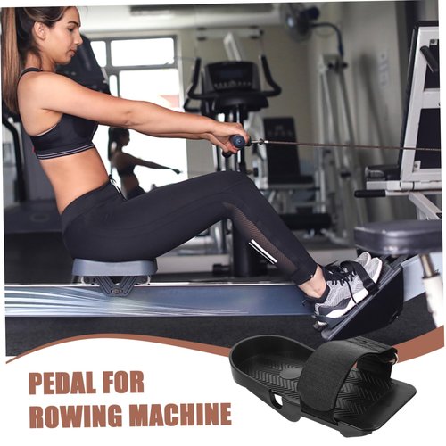 GAROZATION 1 Pair Foot Pedal Fitness Equipment Sunny Health Machine Spare Parts Rowing Machine Foot Pedal Strap Rowing Pad Rower Replacement
