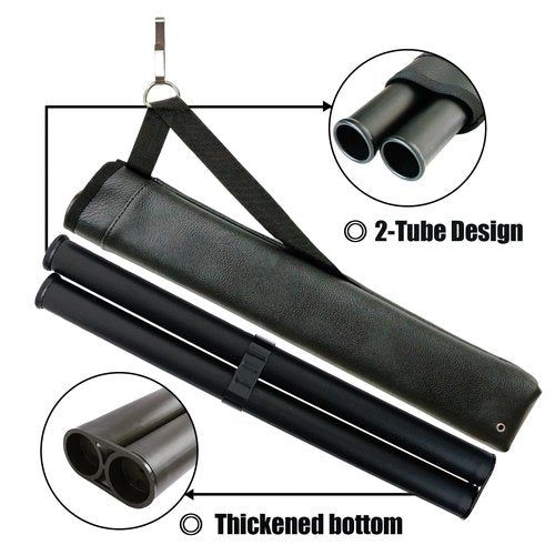 Luoyer Archery Arrow Quiver Hip Tube Quiver with 2-Tubes and Belt Clip Lightweight for Youth Carbon Wooden Crossbow Arrows Holder